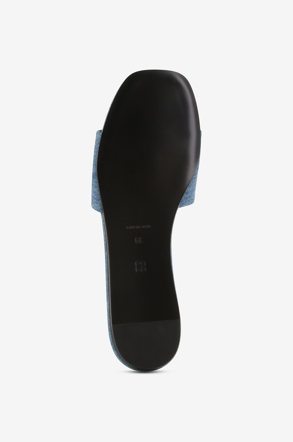 Mules plates en denim délavé imprimées GIVENCHY