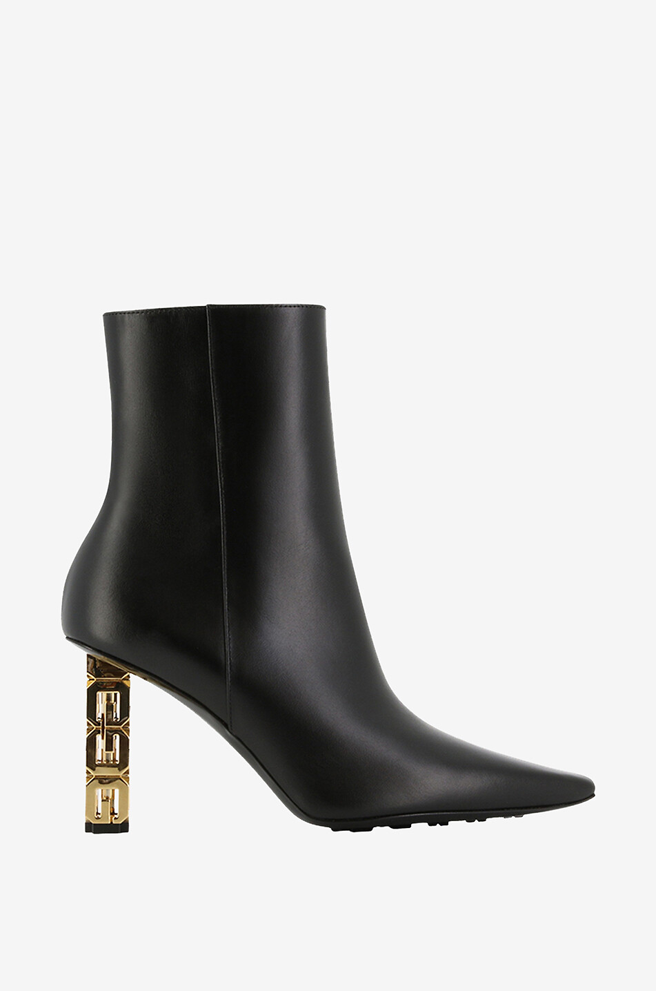 Bottines en cuir à bouts pointus et talon G Cube 85