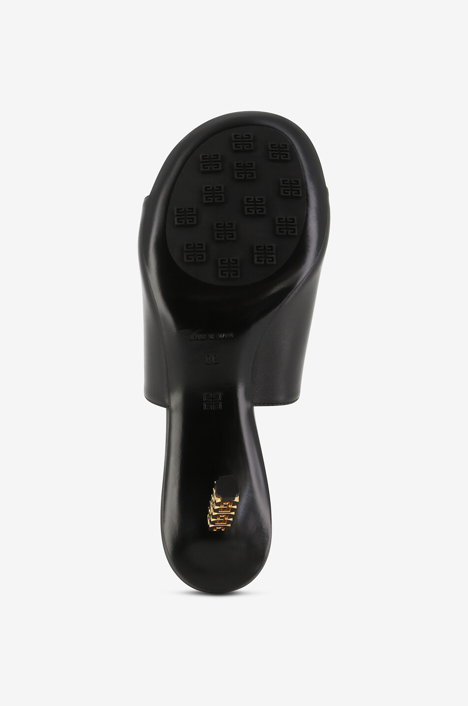 GIVENCHY G Cube 55 smooth leather heeled mules Women BLACK 7