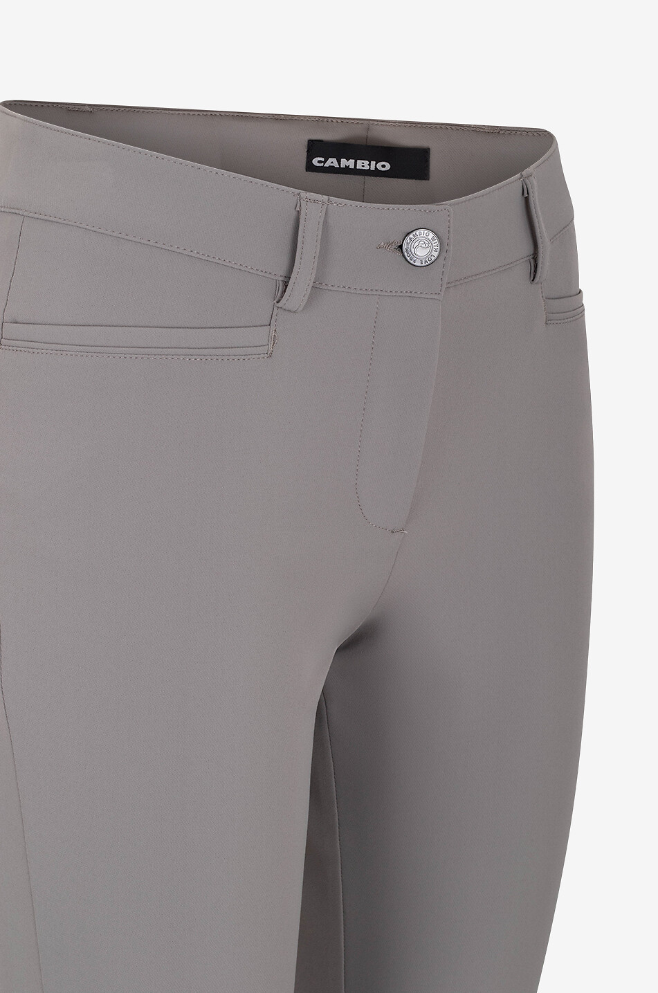 CAMBIO Renira slim fit crepe trousers Women LIGHT GREY 3