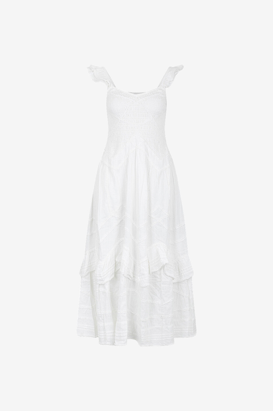 LOVESHACKFANCY Ärmelloses Midi-Kleid aus Baumwolle Brin Damen WEISS 1