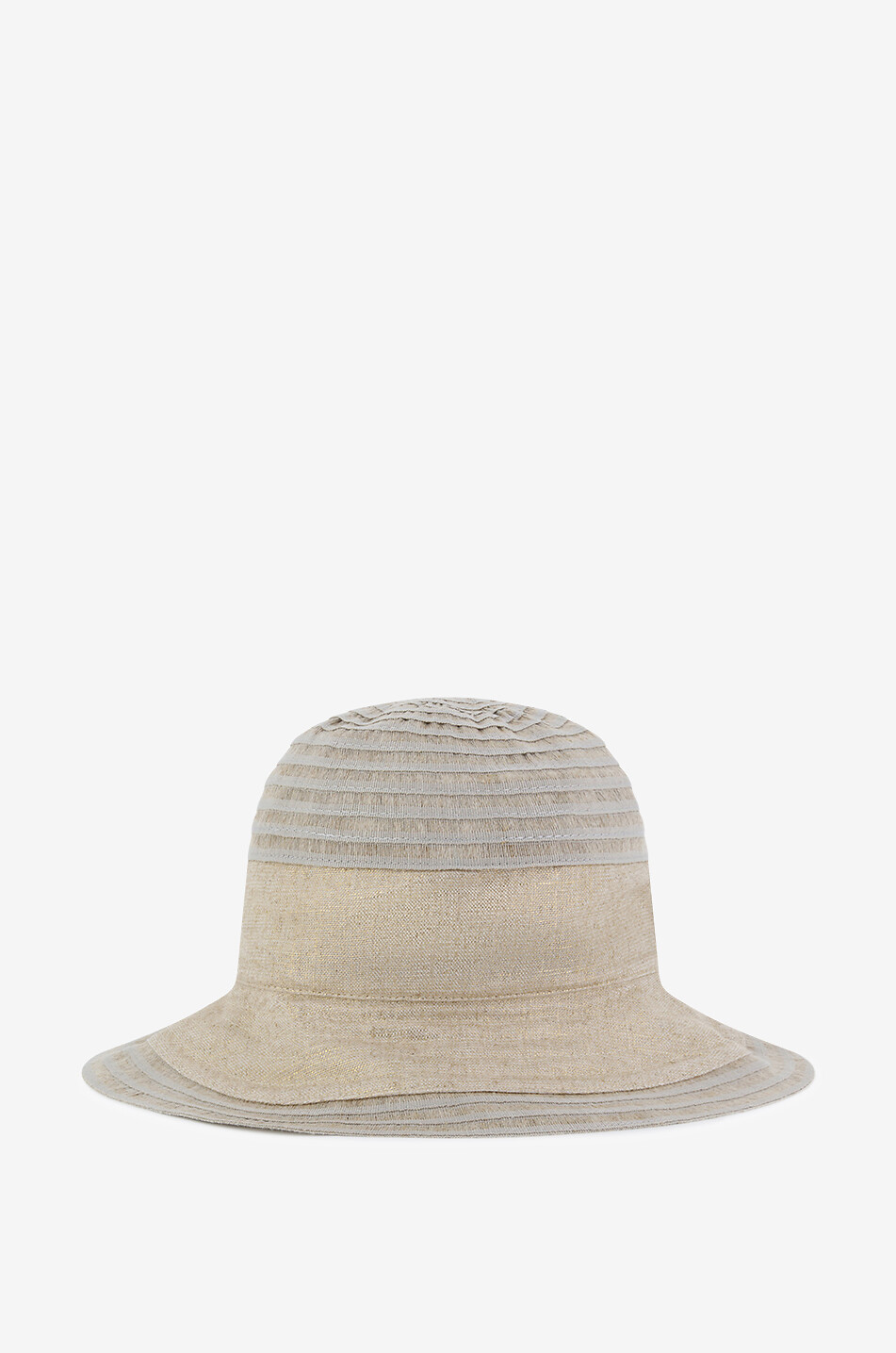 Chapeau cloche orné de lurex et de rubans gros grain