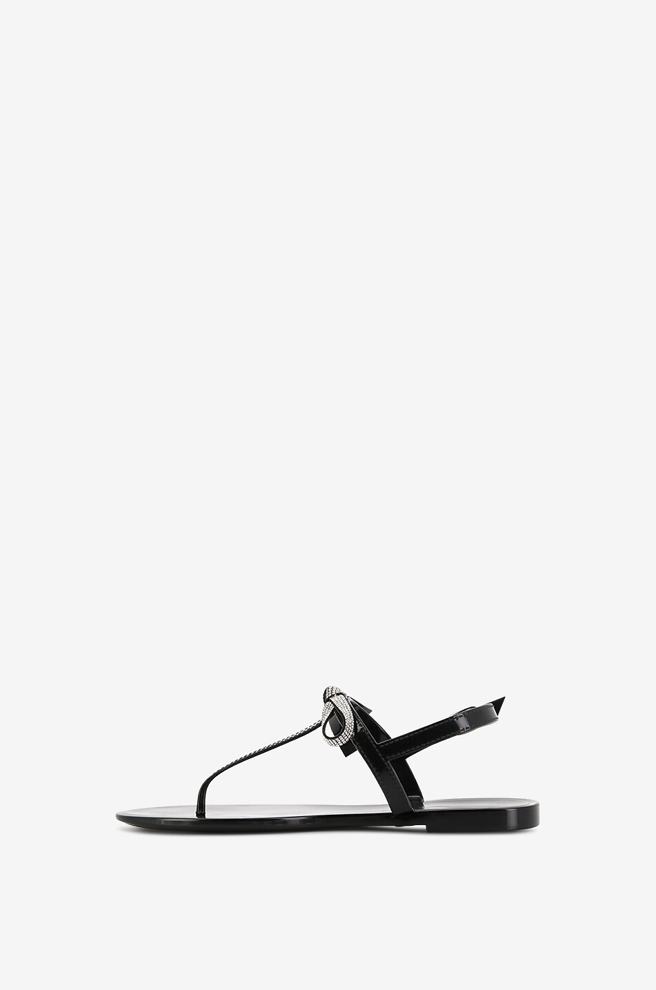 STUART WEITZMAN Flache Sandalen mit Kristallen Bow Jelly Damen SCHWARZ 3