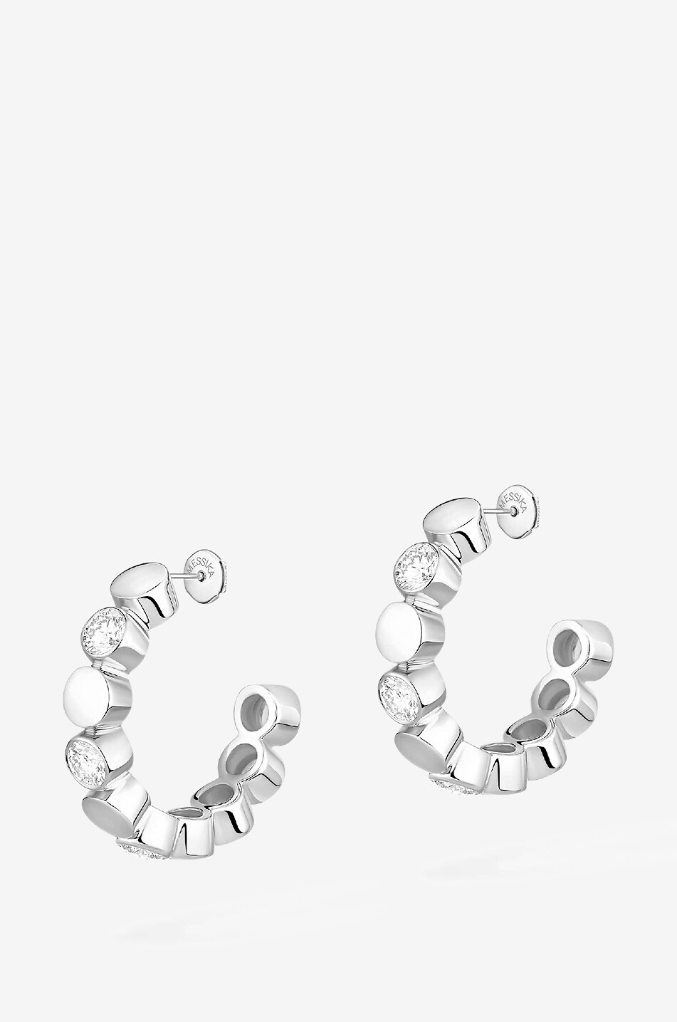 MESSIKA Creolen aus Gold und Diamanten D-Vibes Damen WEISS 1