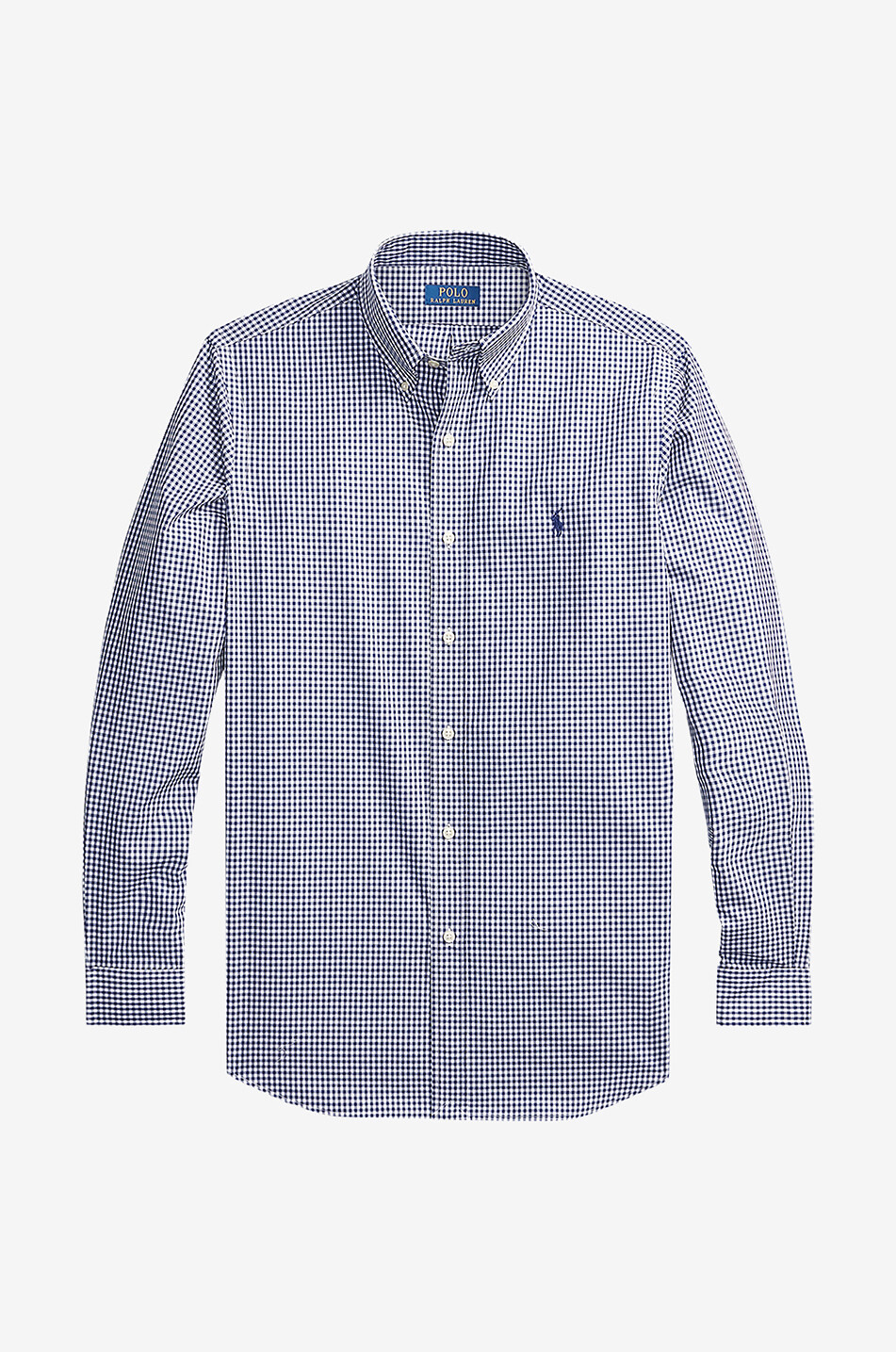 POLO RALPH LAUREN Custom Fit gingham check poplin shirt Men DARK BLUE 1