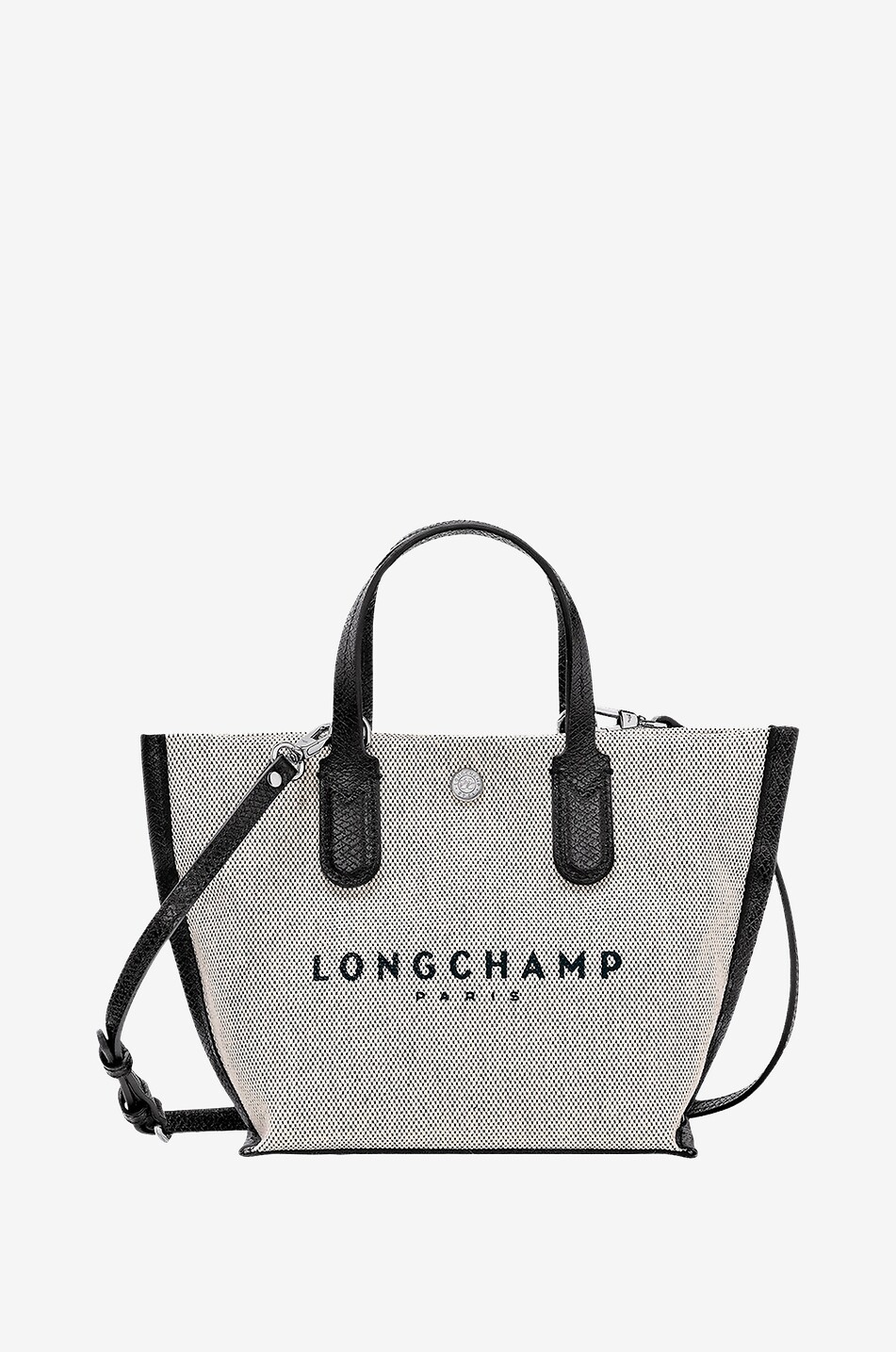 Longchamp Roseau Black Canvas Nylon & Leather Tote order Bag!