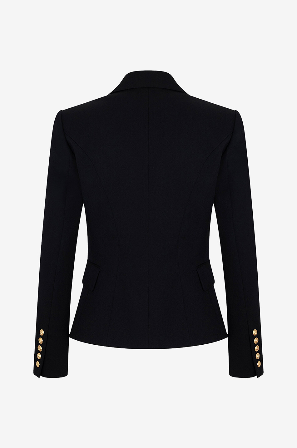 Blazer cintré en sergé de laine à boutonnage simple