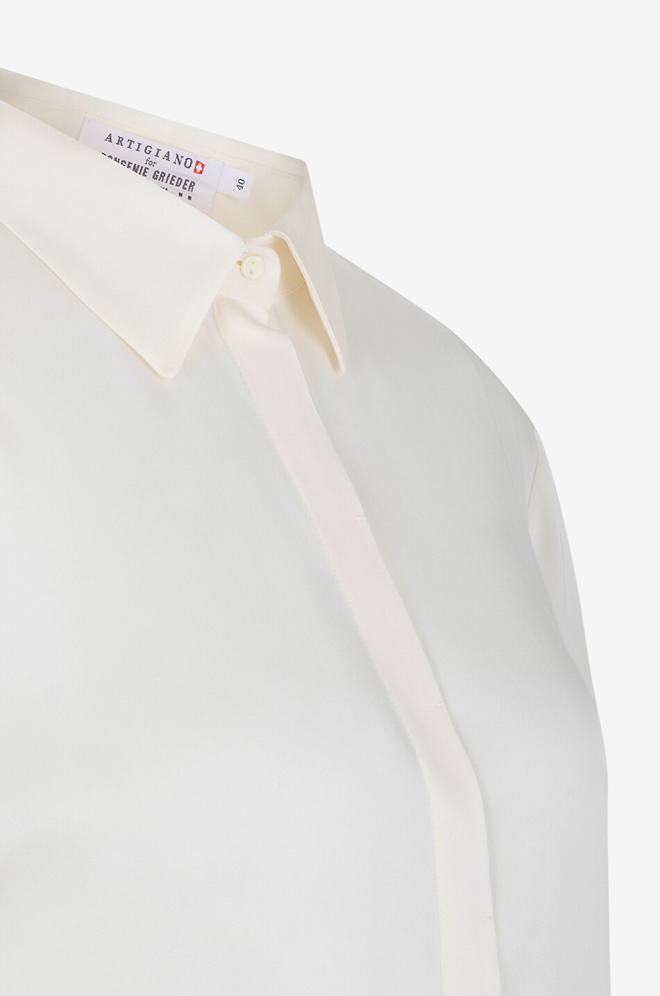 ARTIGIANO Slim-fitted shirt Women EGGSHELL 3