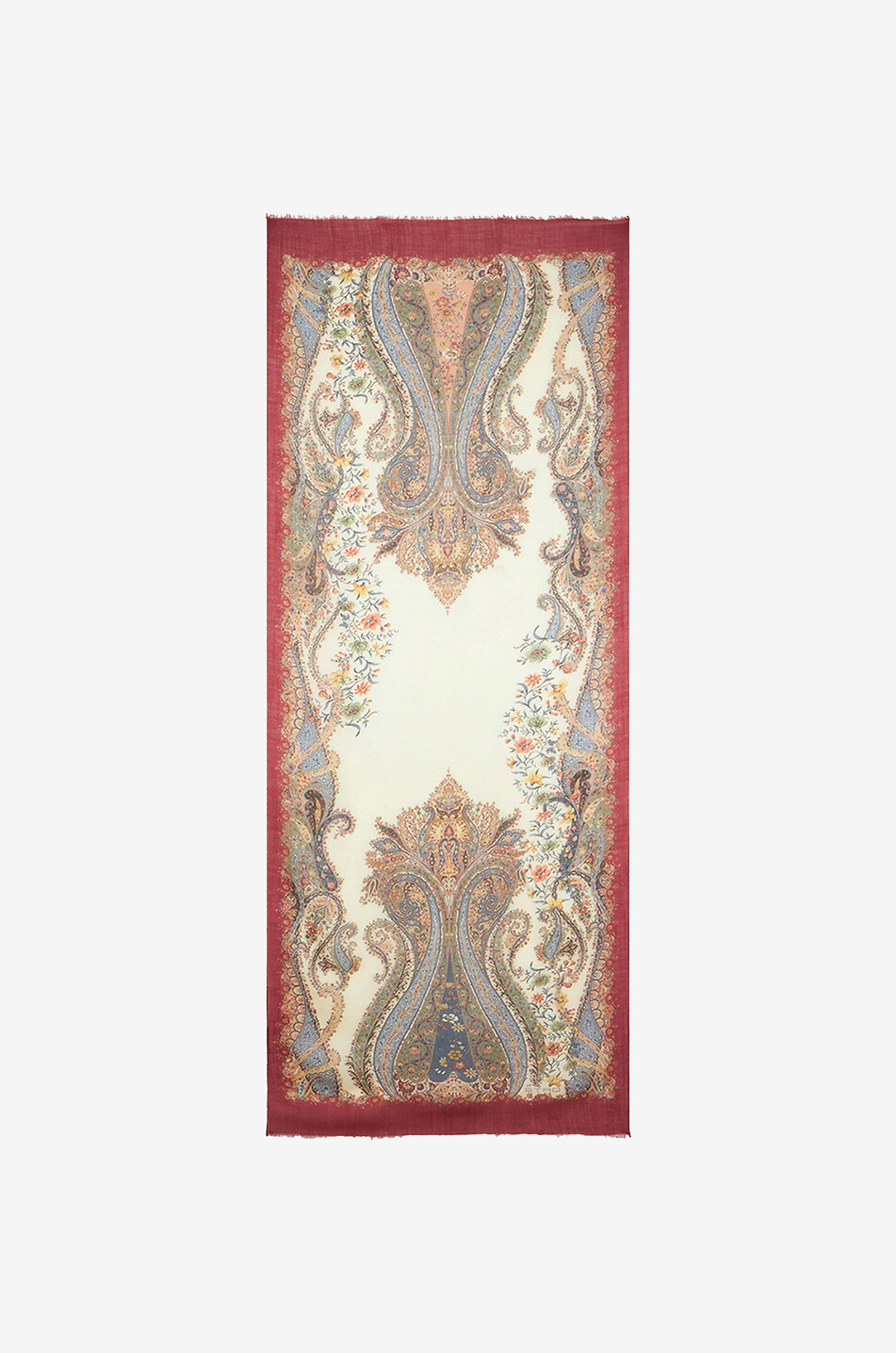 Webschal aus Kaschmir mit Print Paisley Florals