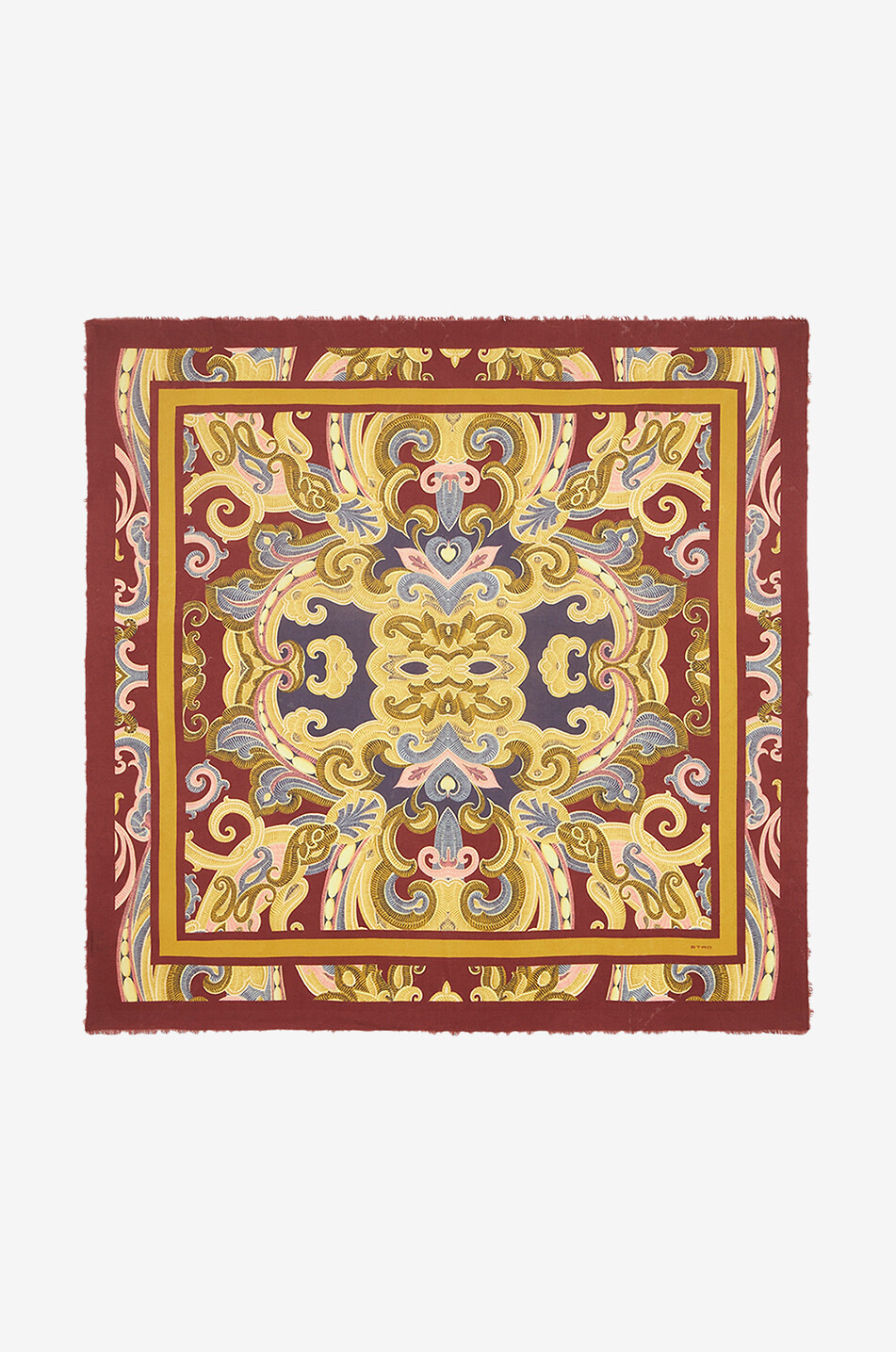 Châle jacquard en laine et soie Macro Paisley