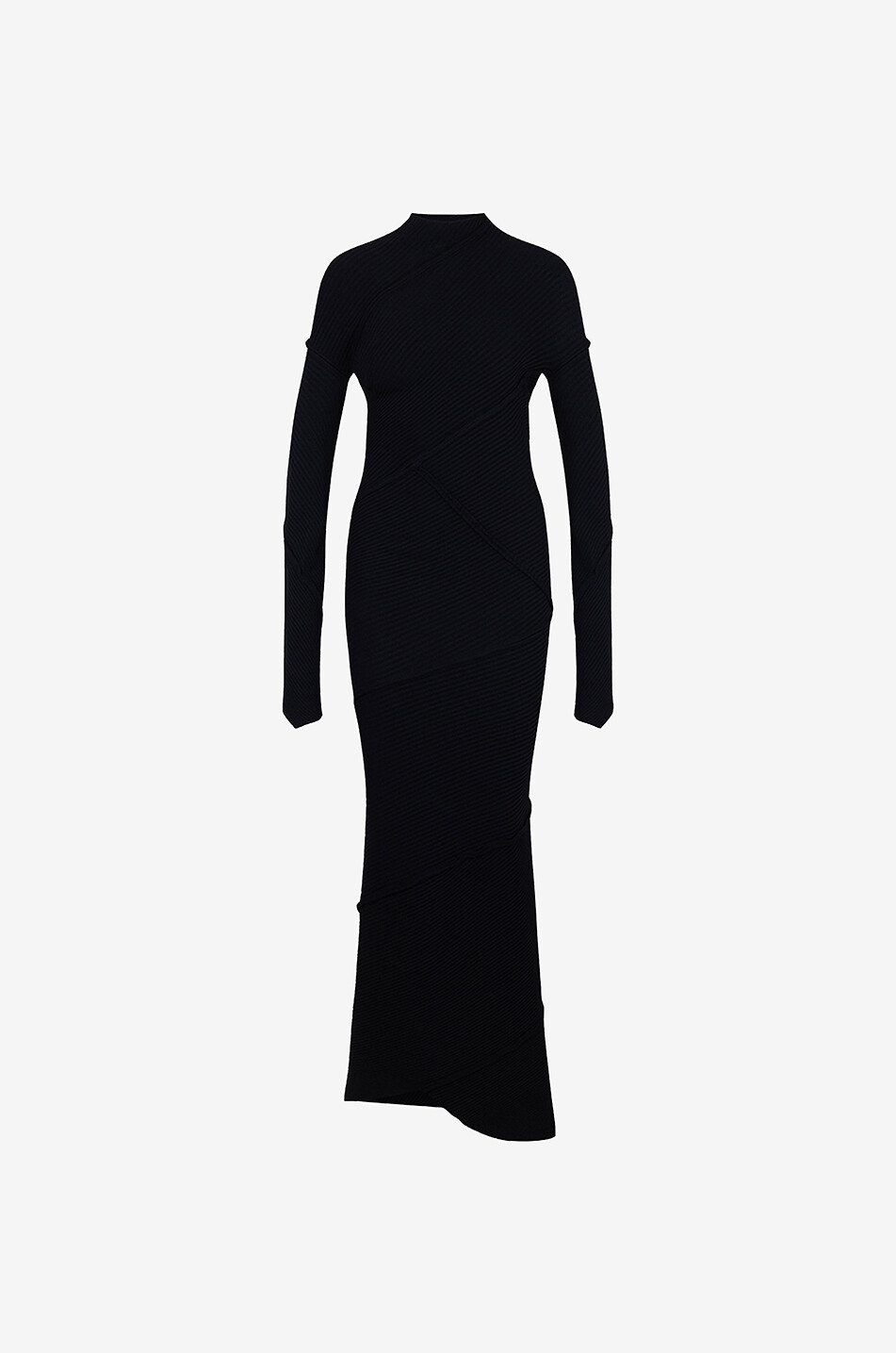 Langärmliges Spiral-Maxikleid