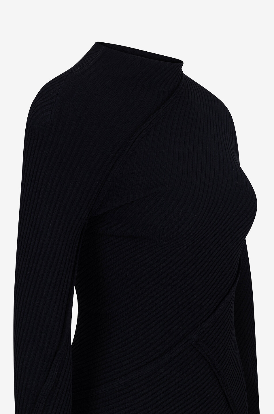 Robe maxi spirale à manches longues