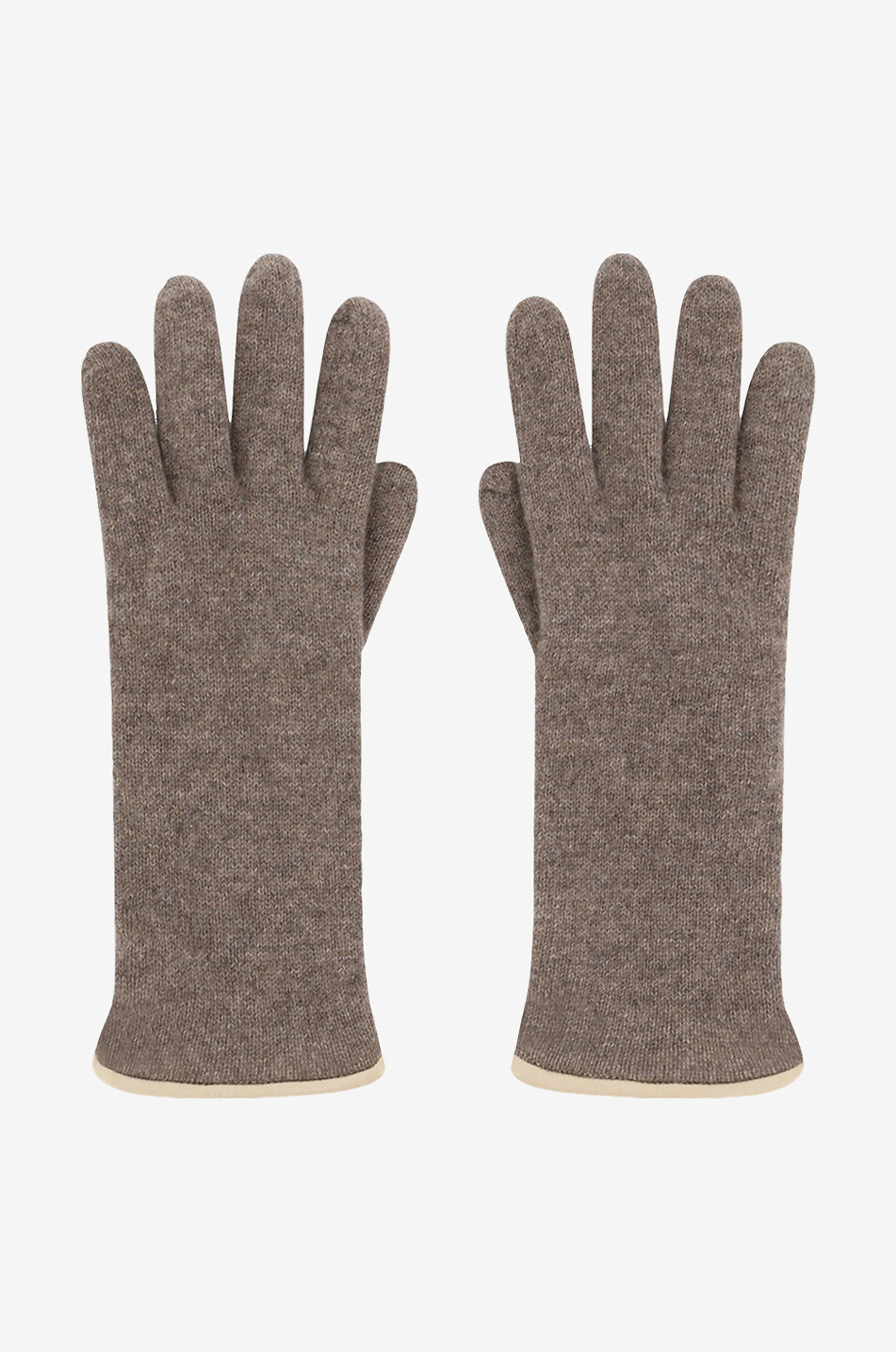 PIERO RESTELLI Strickhandschuhe aus Kaschmir Damen BRAUN 1