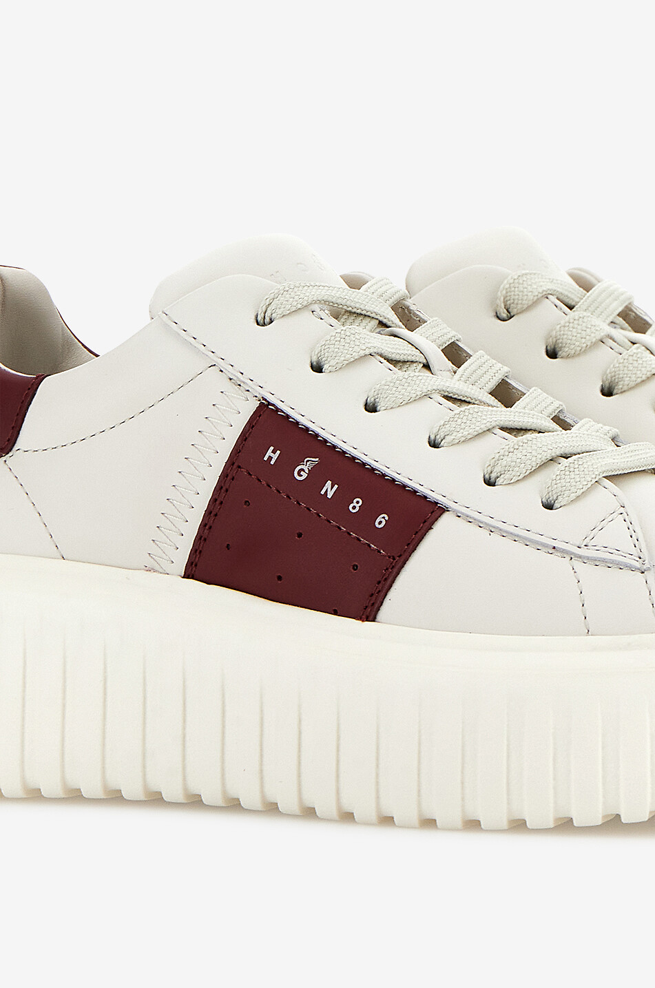 Baskets à plateau en cuir bicolore Hogan H-Stripes