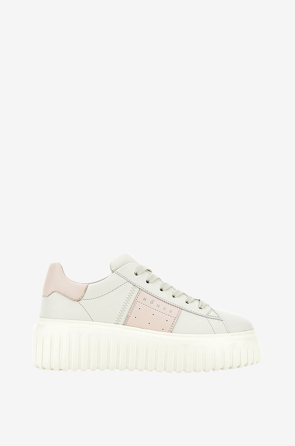 Baskets basses à lacets en cuir lisse Hogan H-Stripes