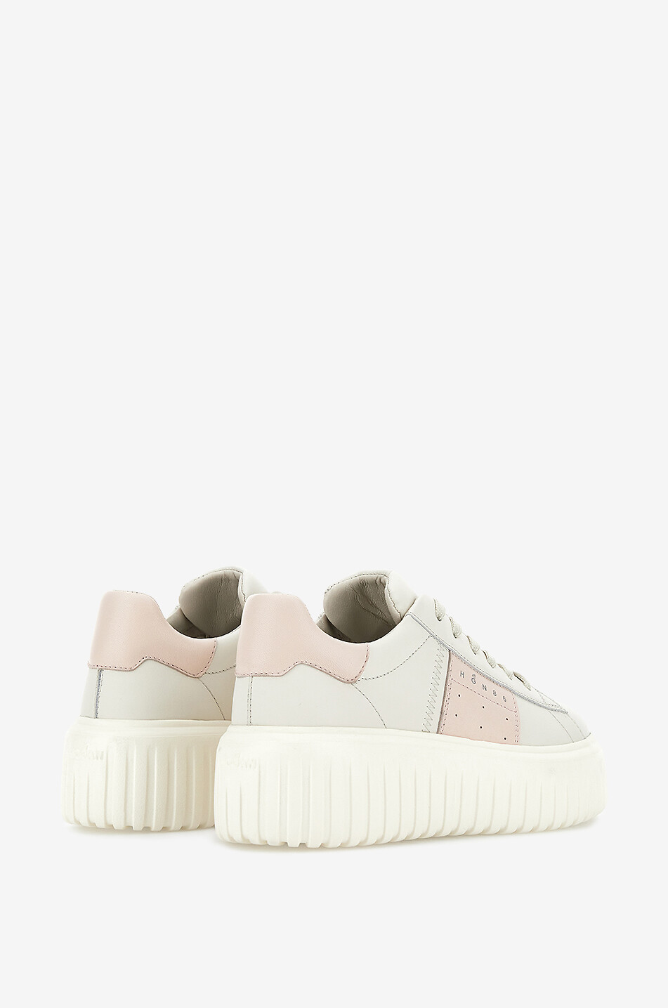 Baskets basses à lacets en cuir lisse Hogan H-Stripes