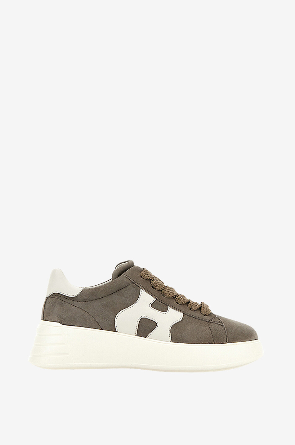 Baskets compensées en daim Hogan Rebel
