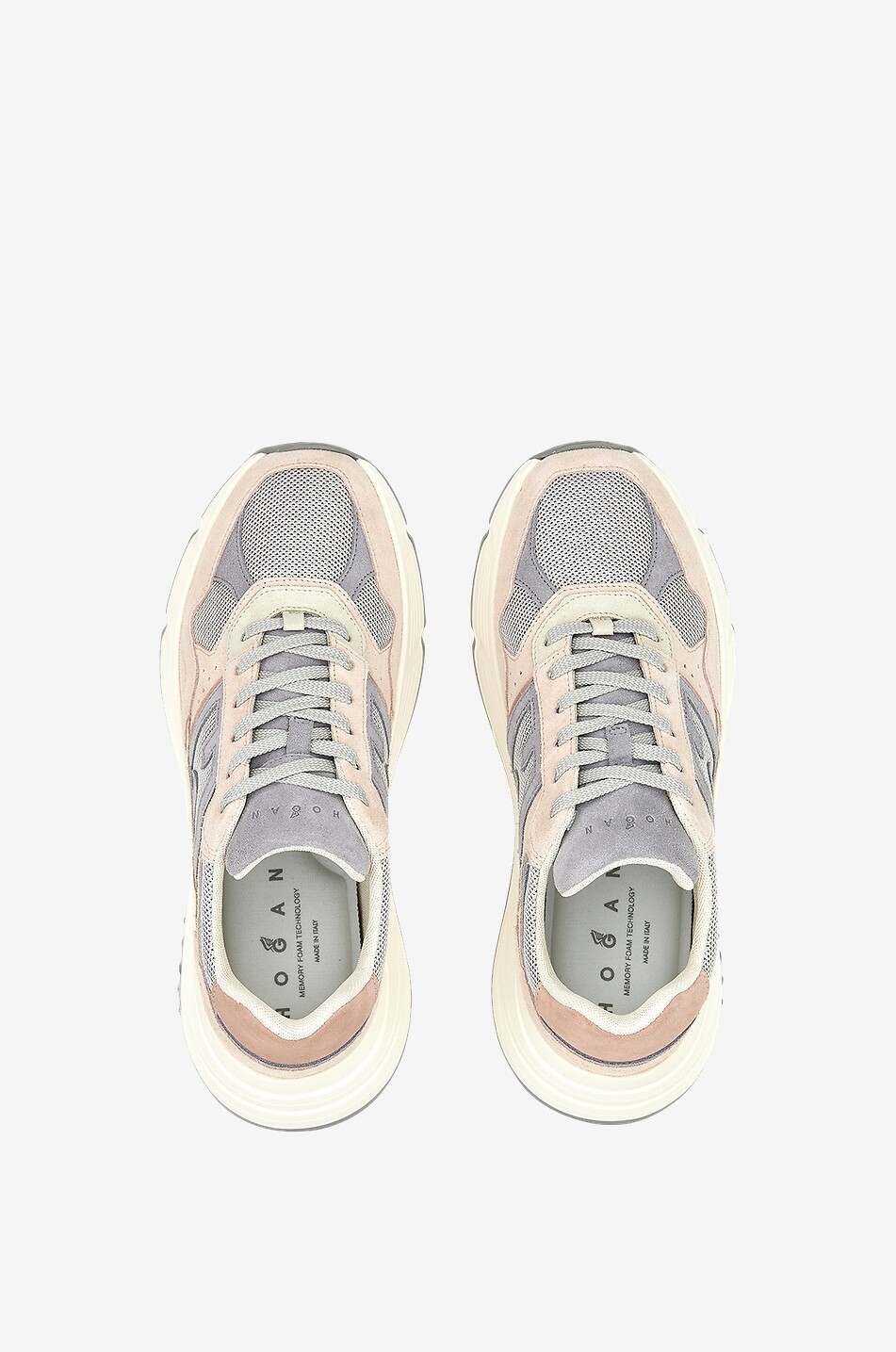 HOGAN Hogan Hi-Fi multi-material lace-up sneakers Women LIGHT PINK 6