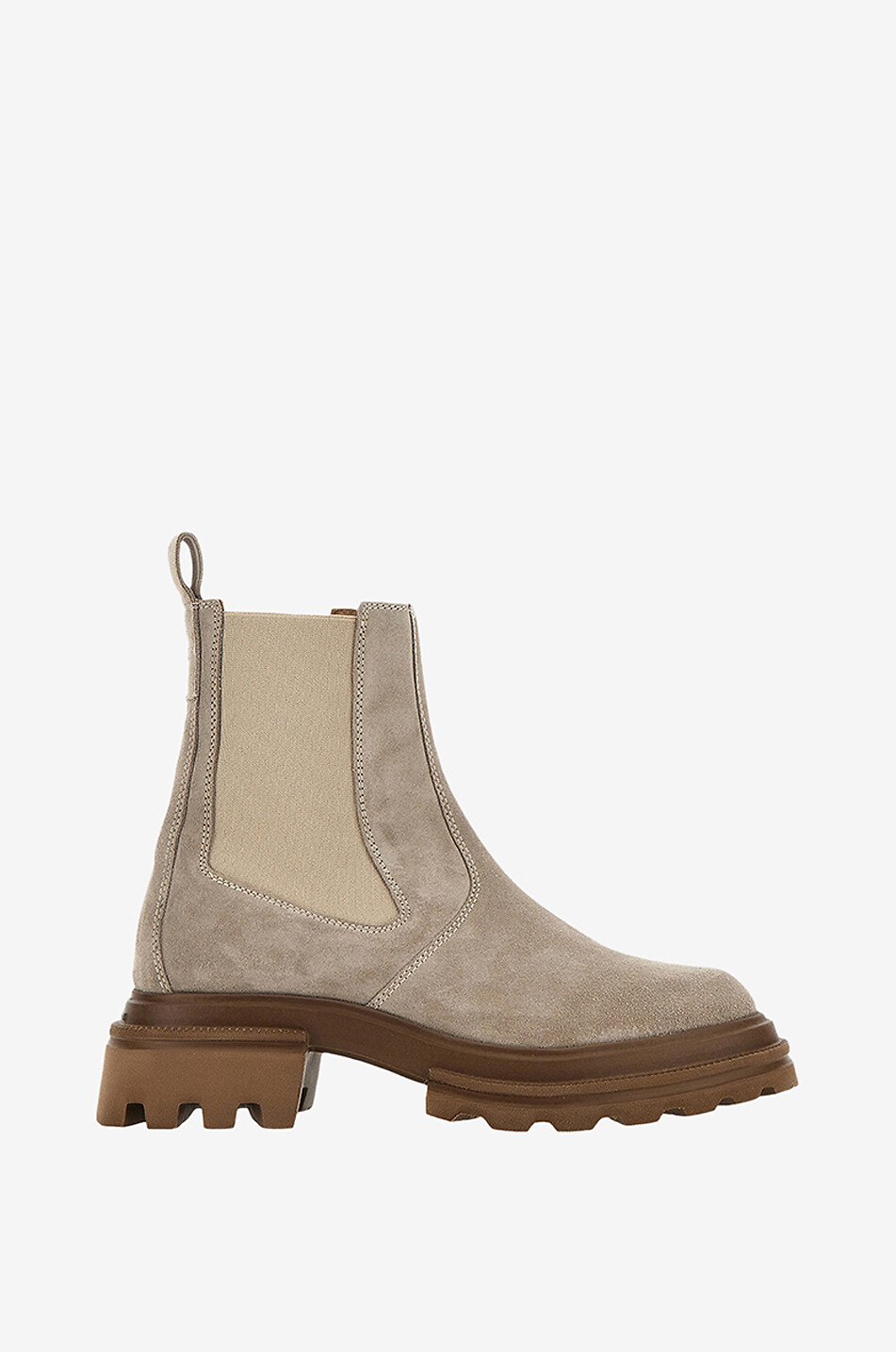 Bottines Chelsea en daim à semelle crantée