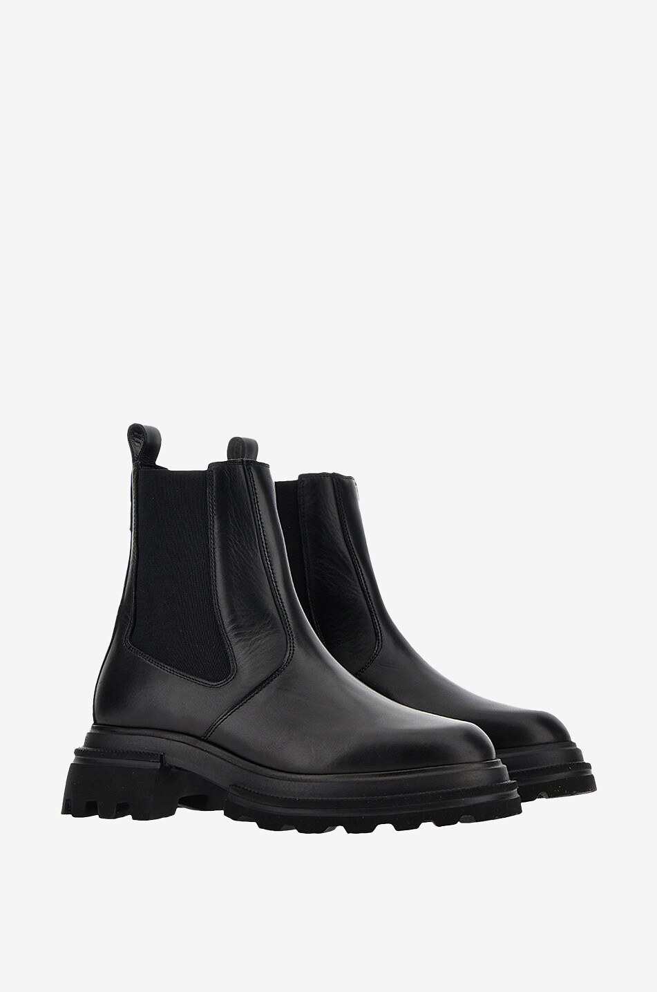 Bottines Chelsea en cuir à semelle crantée