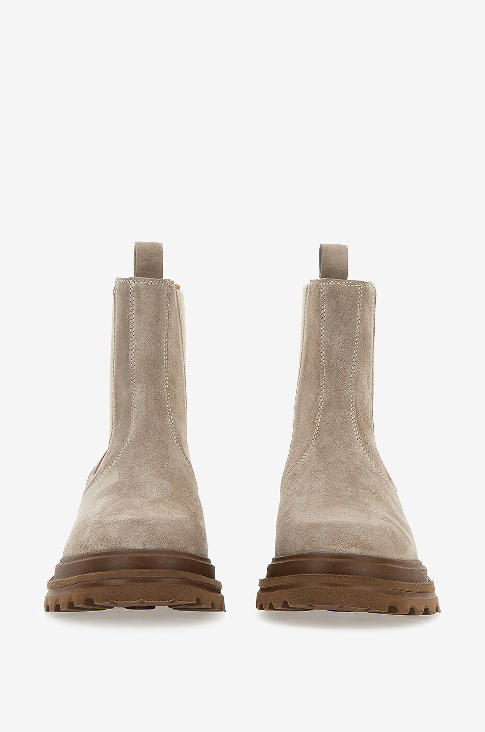 Bottines Chelsea en daim à semelle crantée
