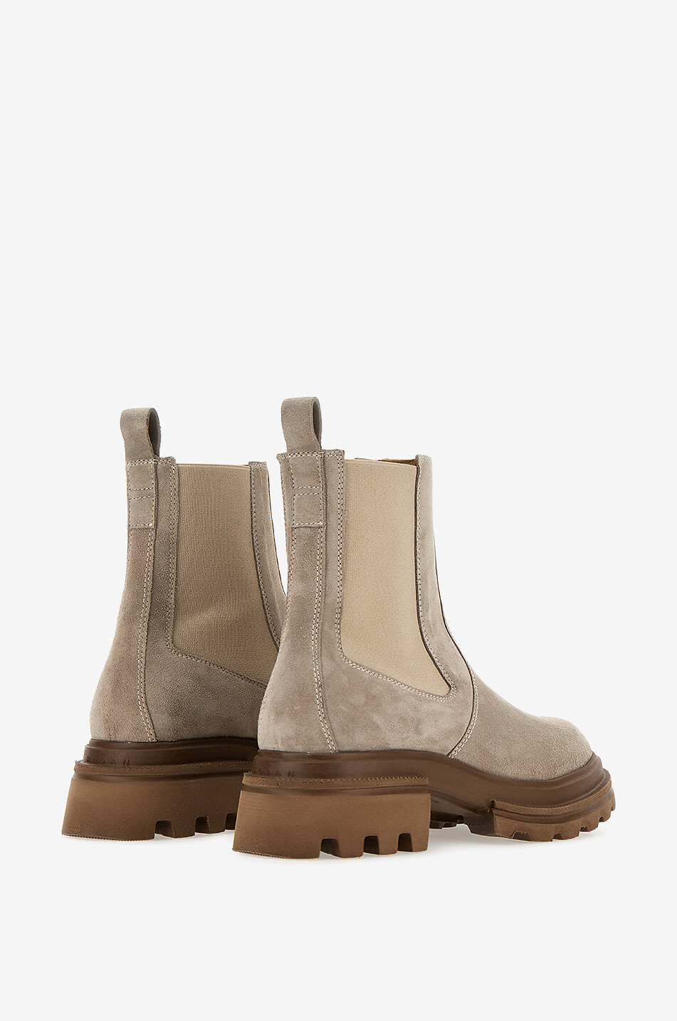 Bottines Chelsea en daim à semelle crantée