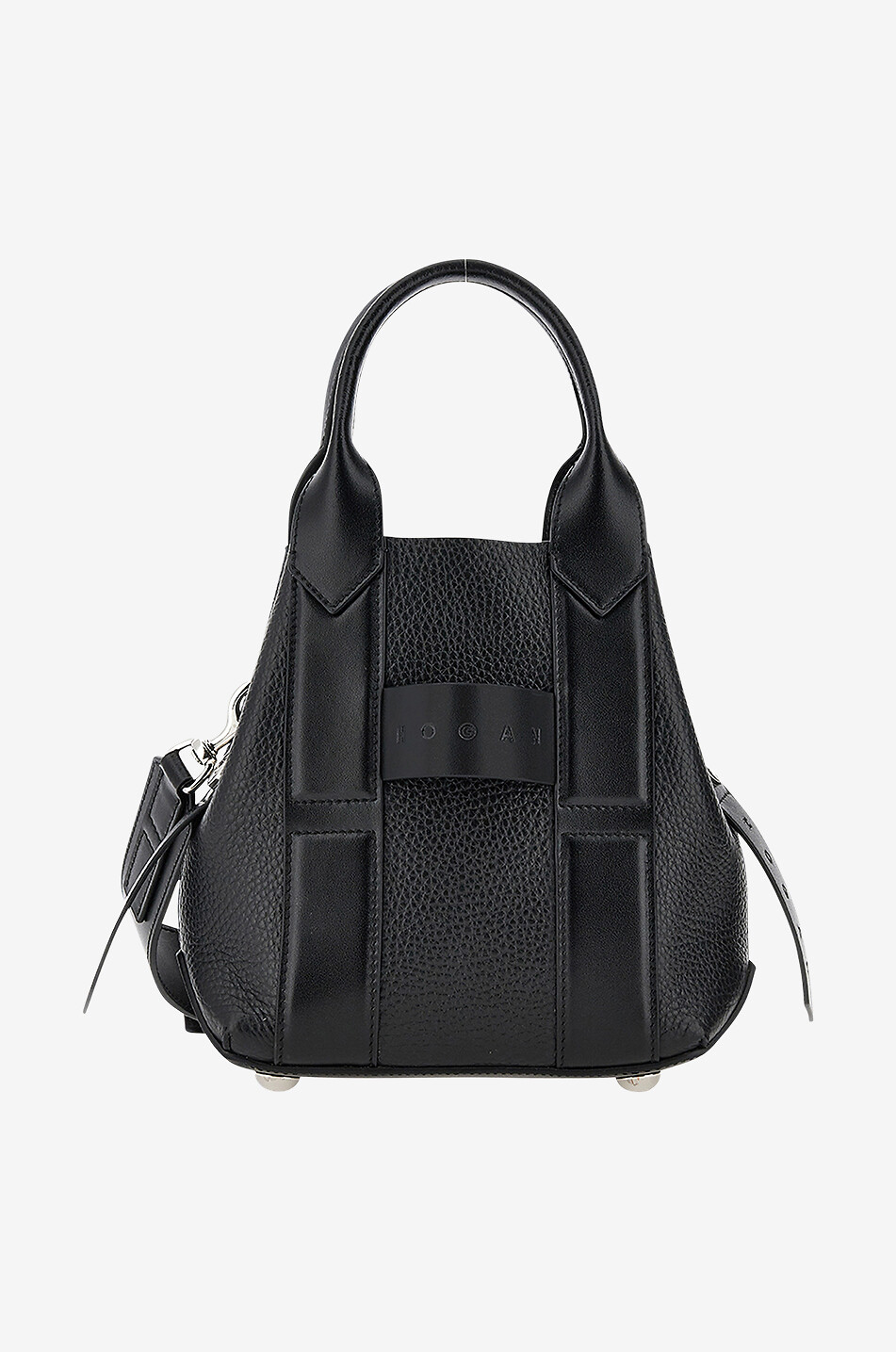 Script Tote Bag aus fein genarbtem Leder