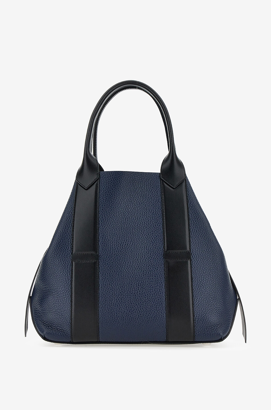 HOGAN Hogan Script Medium grained leather tote bag Women DARK BLUE 4