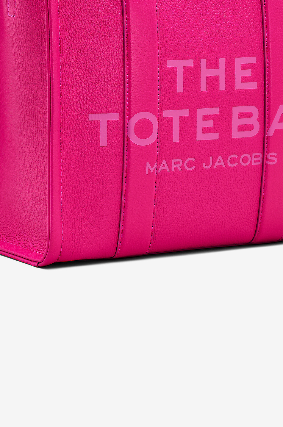 MARC JACOBS The Leather Medium Tote grained leather tote bag Women DARK PINK 8