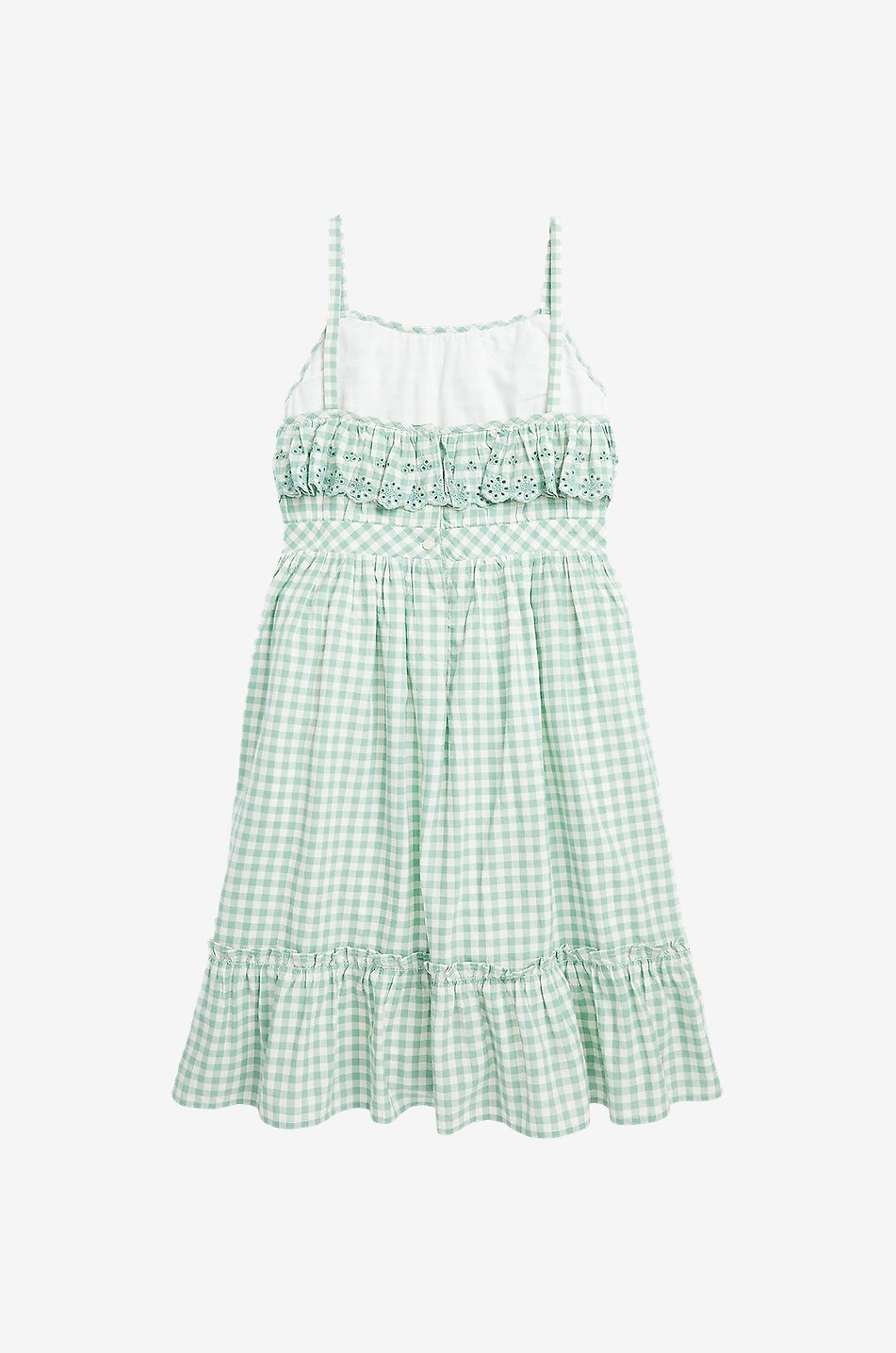 Robe empire à bretelles fille à carreaux vichy