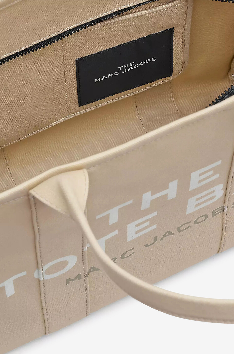 MARC JACOBS The Large Tote bag in canvas Women BEIGE 6