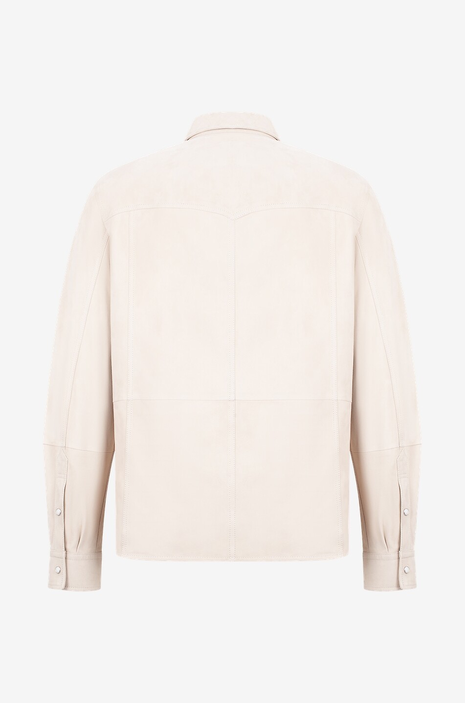 BRUNELLO CUCINELLI Lightweight suede overshirt Men BROWN 2