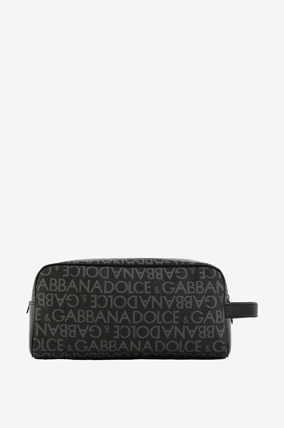 DOLCE & GABBANA Coated logo jacquard toiletry bag Men BLACK 2