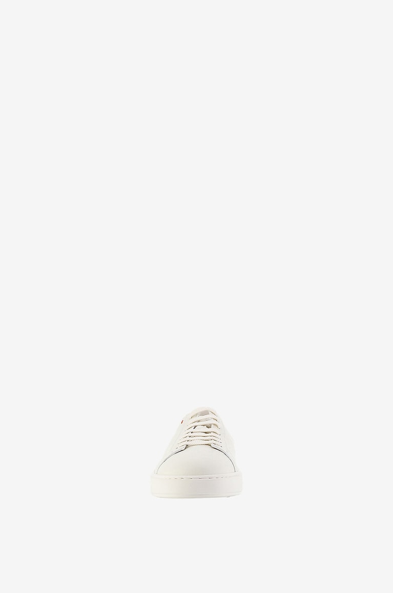 SANTONI Sneakers aus Vollnarbenleder Herren WEISS 2