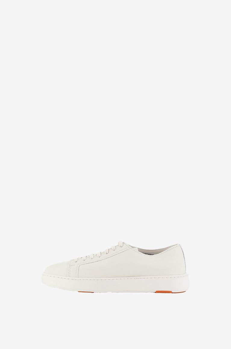 SANTONI Sneakers aus Vollnarbenleder Herren WEISS 3