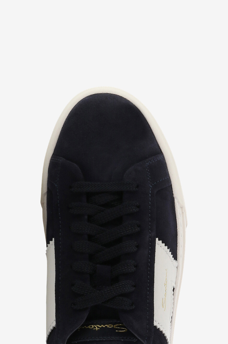 Niedrige Wildleder und Ledersneakers Double Buckle