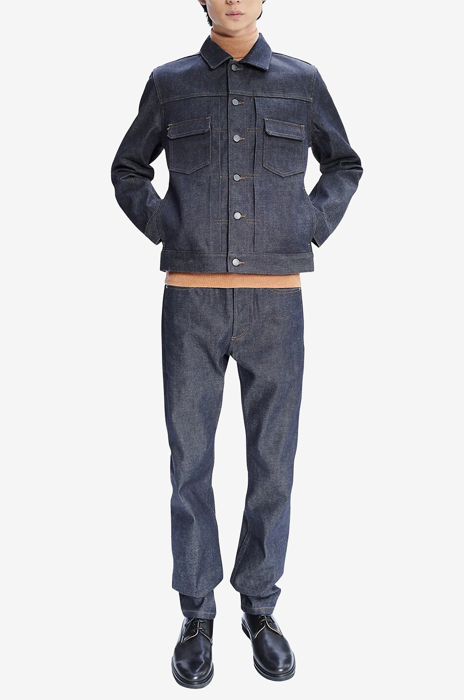 Work denim shirt jacket