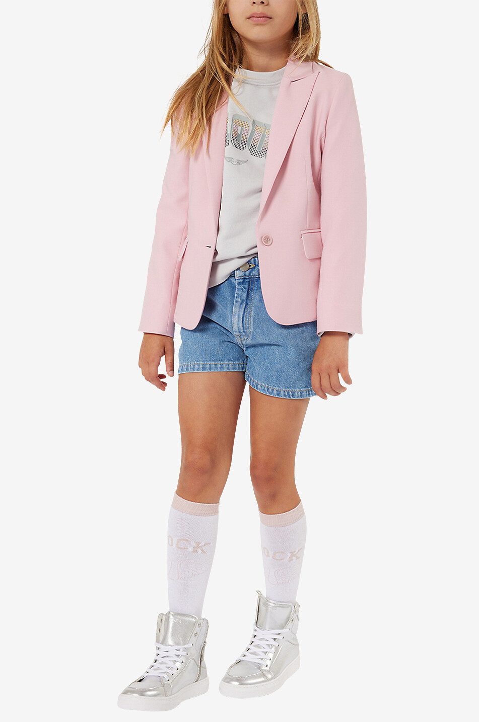 ZADIG & VOLTAIRE Girls' denim shorts Girl BLUE 3