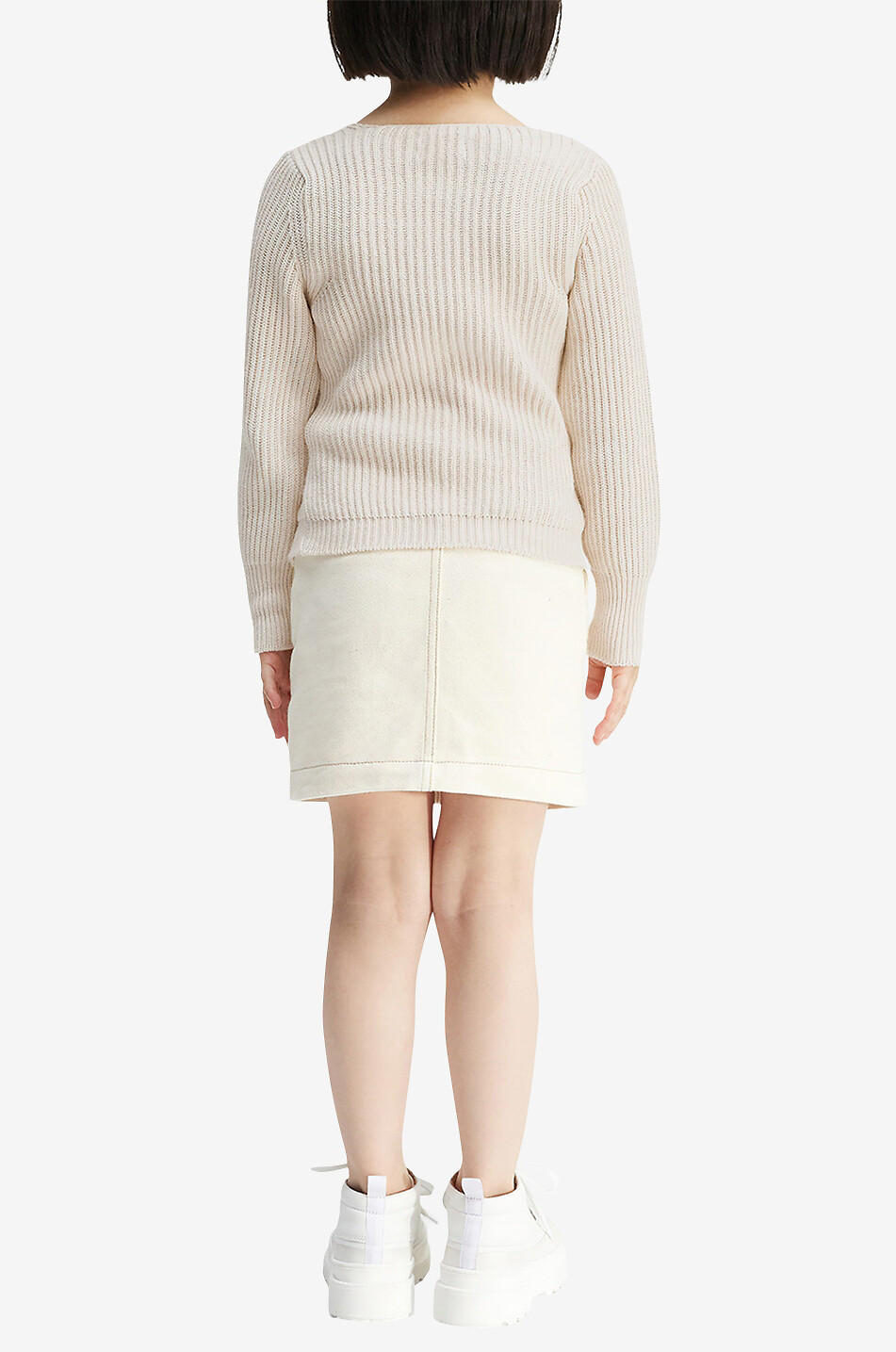 JACQUEMUS Minijupe en denim fille La Jupe De Nimes Fille BLANC CASSE 7