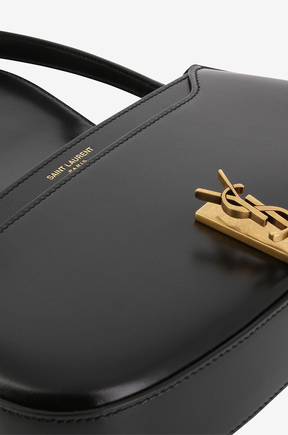 SAINT LAURENT PARIS Schultertasche aus Glattleder Mini Voltaire Damen SCHWARZ 5