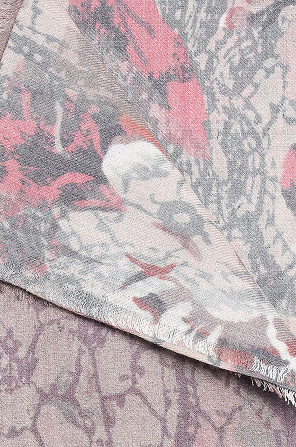 GAYNOR Angel lace patterned fine wool stole Women PINK 2