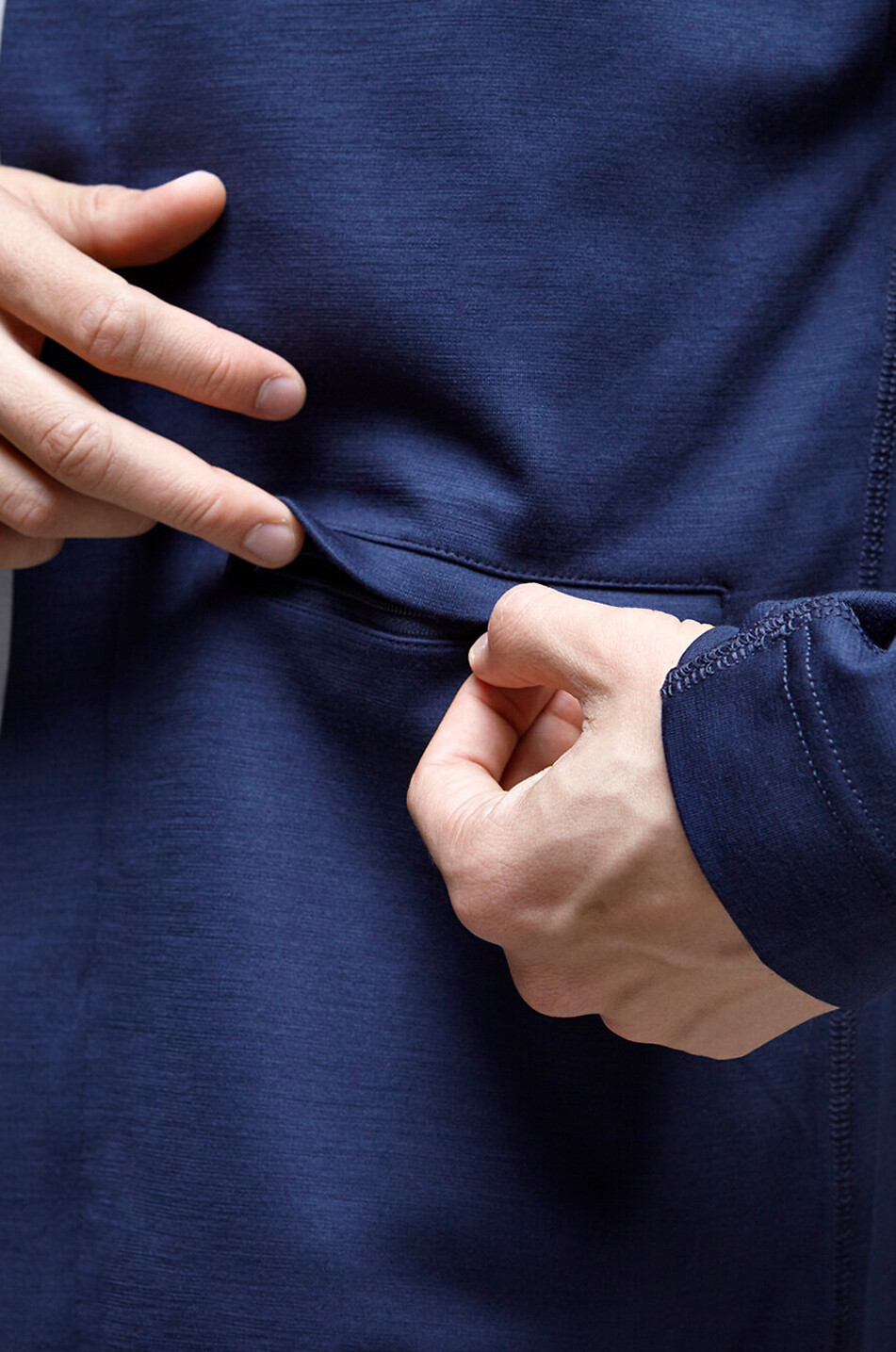 EMYUN Trainingsjacke aus Merinowolle Berna Herren DUNKELBLAU 3