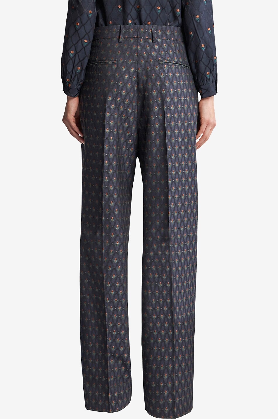 Jacquard-Hose mit weitem Bein Art Nouveau