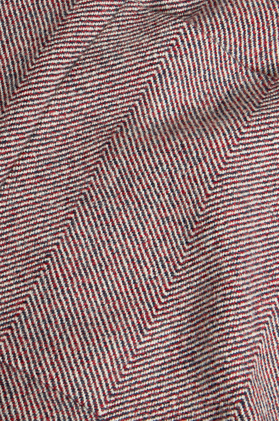 Manteau oversize en tweed à chevrons avec ceinture