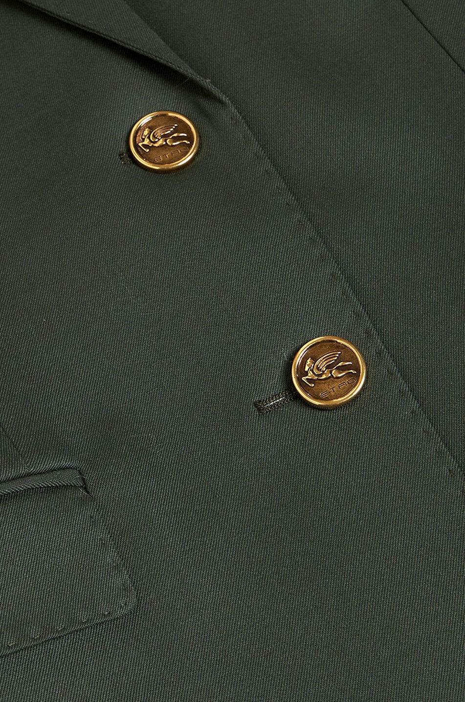 Blazer à boutonnage simple en sergé de laine