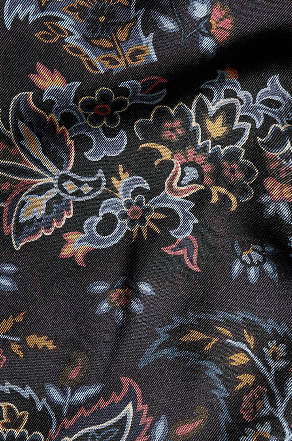 ETRO Paisley Florals fringed printed silk and wool cape Women MULTI COLOURED 5