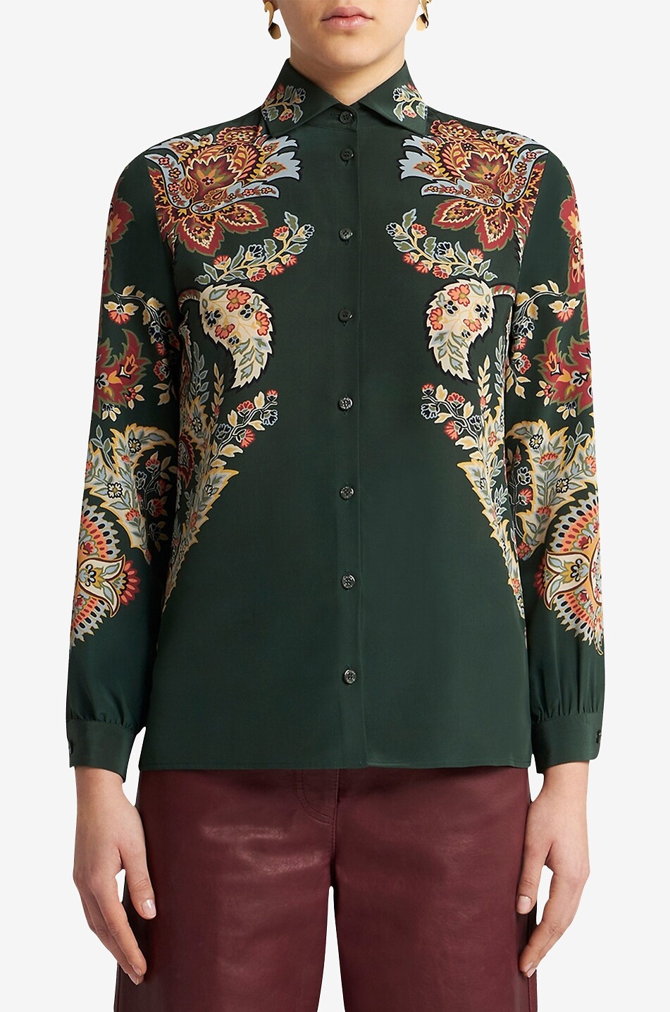 Etro Striped Blouse with flowers & cheapest animals