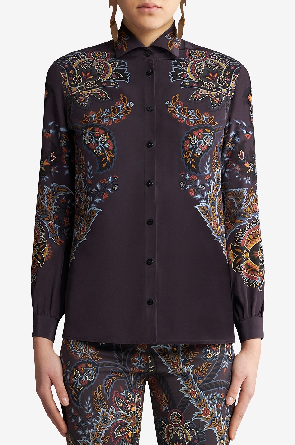 Paisley Floral Place printed silk shirt ETRO Bongenie