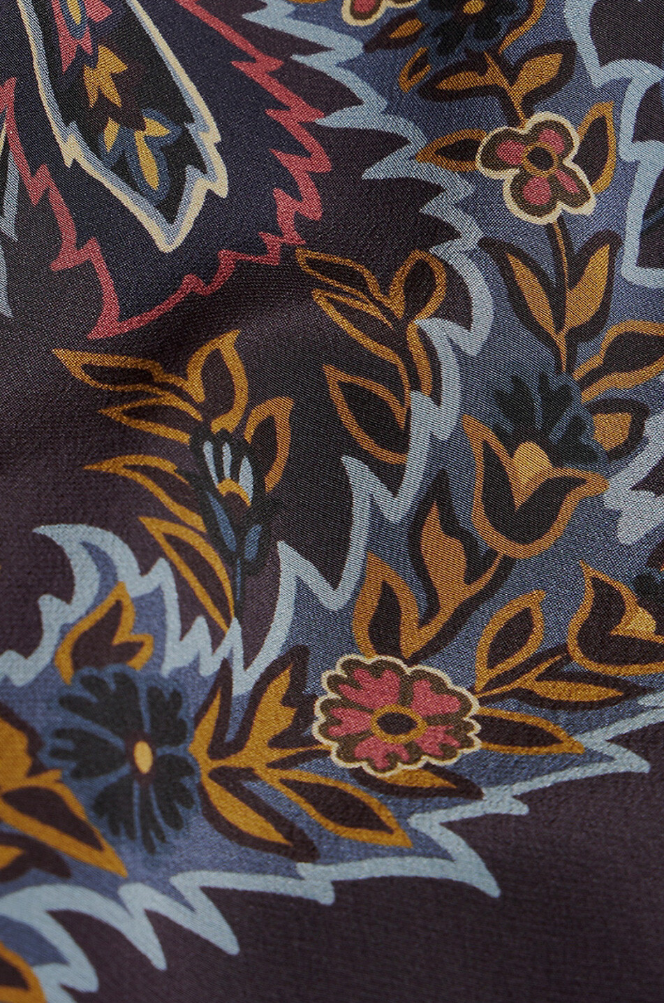 Chemise en soie à imprimé Paisley Floral Placé