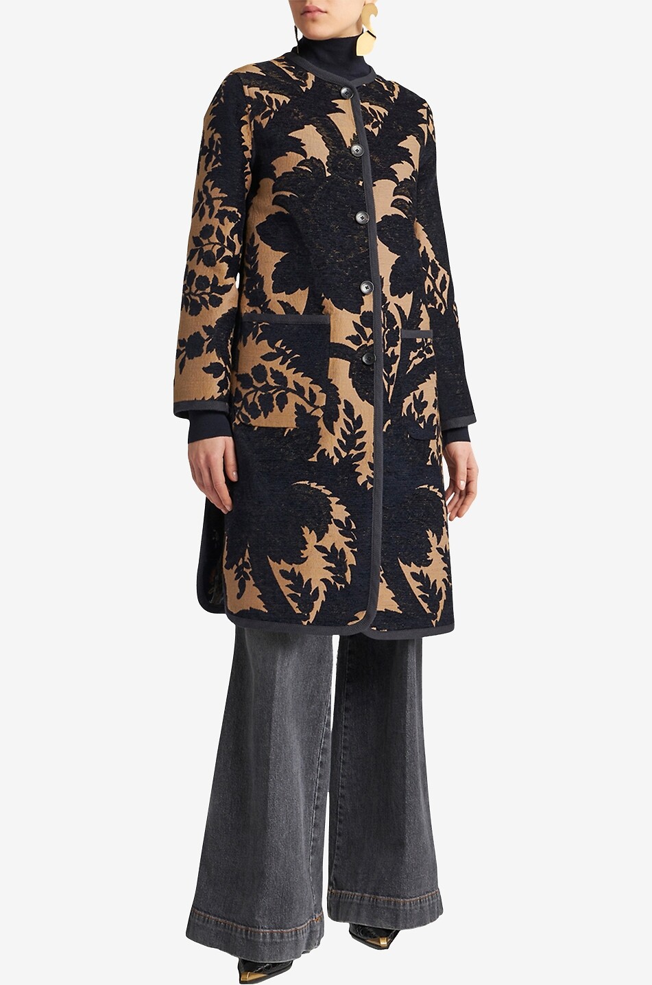 ETRO Leichter Dreiviertelmantel aus Brokat Damen BUNT 3
